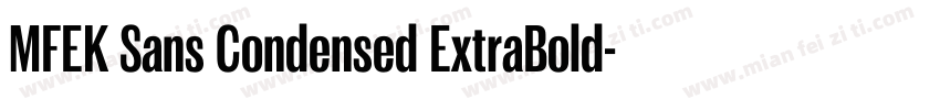 MFEK Sans Condensed ExtraBold字体转换